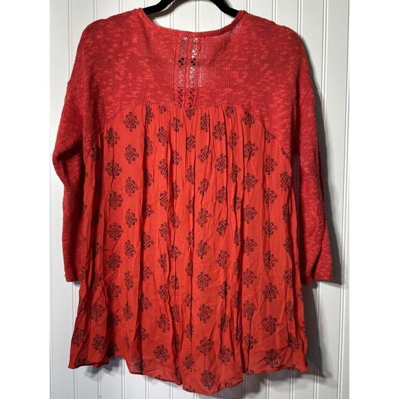 Lucky Brand Women Red Pullover Sweater Top Size S - Picture 4 of 5